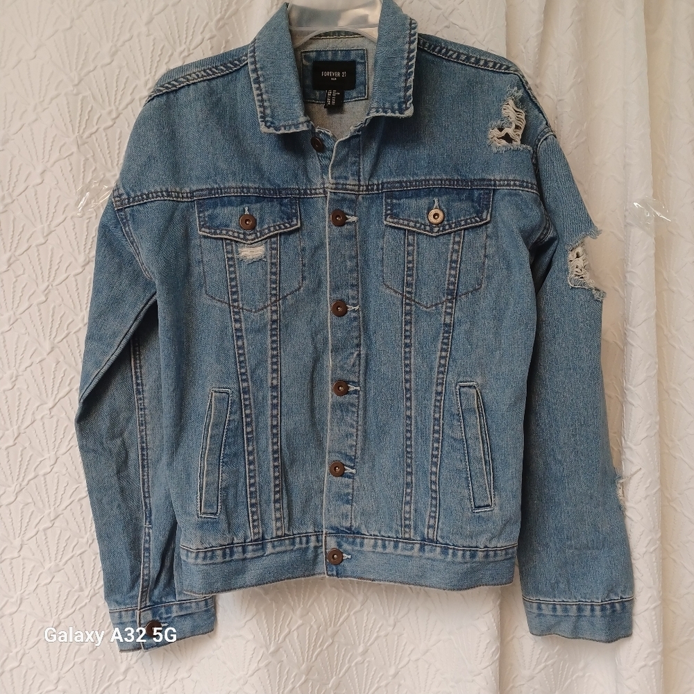 Forever 21 Men's Size XS Blue Denim Jacket Jean